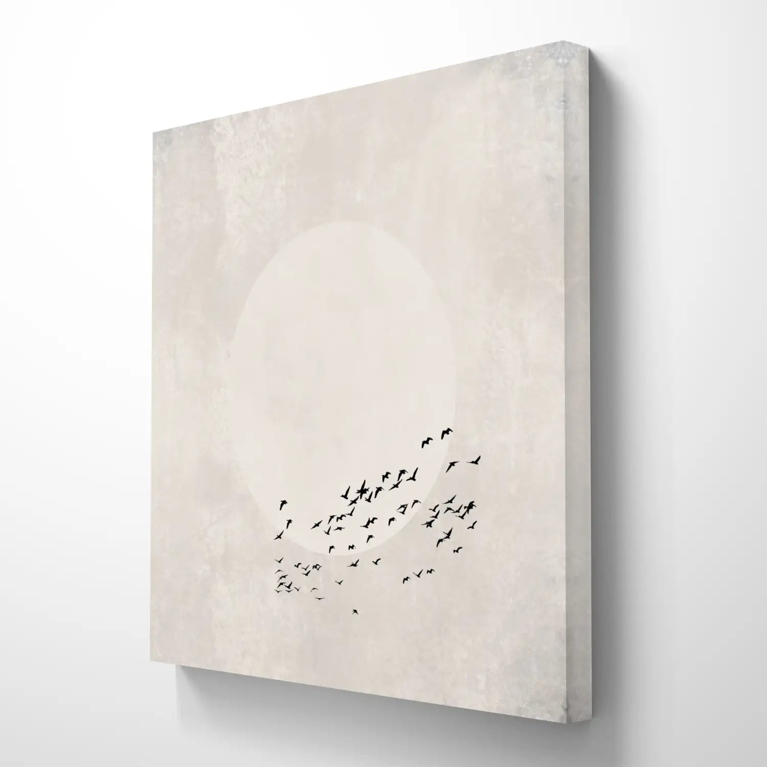 Beyond the light - Neutral Japandi Canvas Fine Art Print