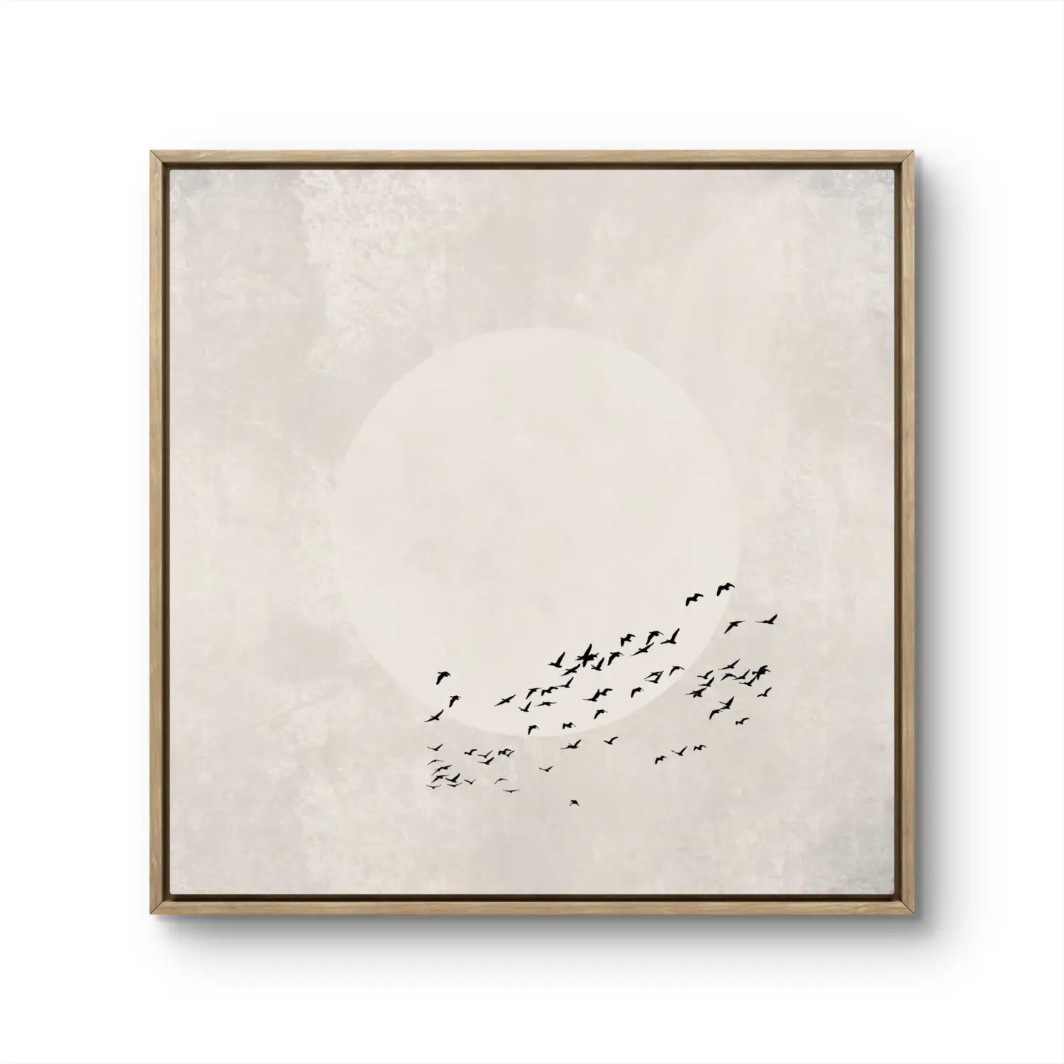 Beyond the light - Neutral Japandi Canvas Fine Art Print