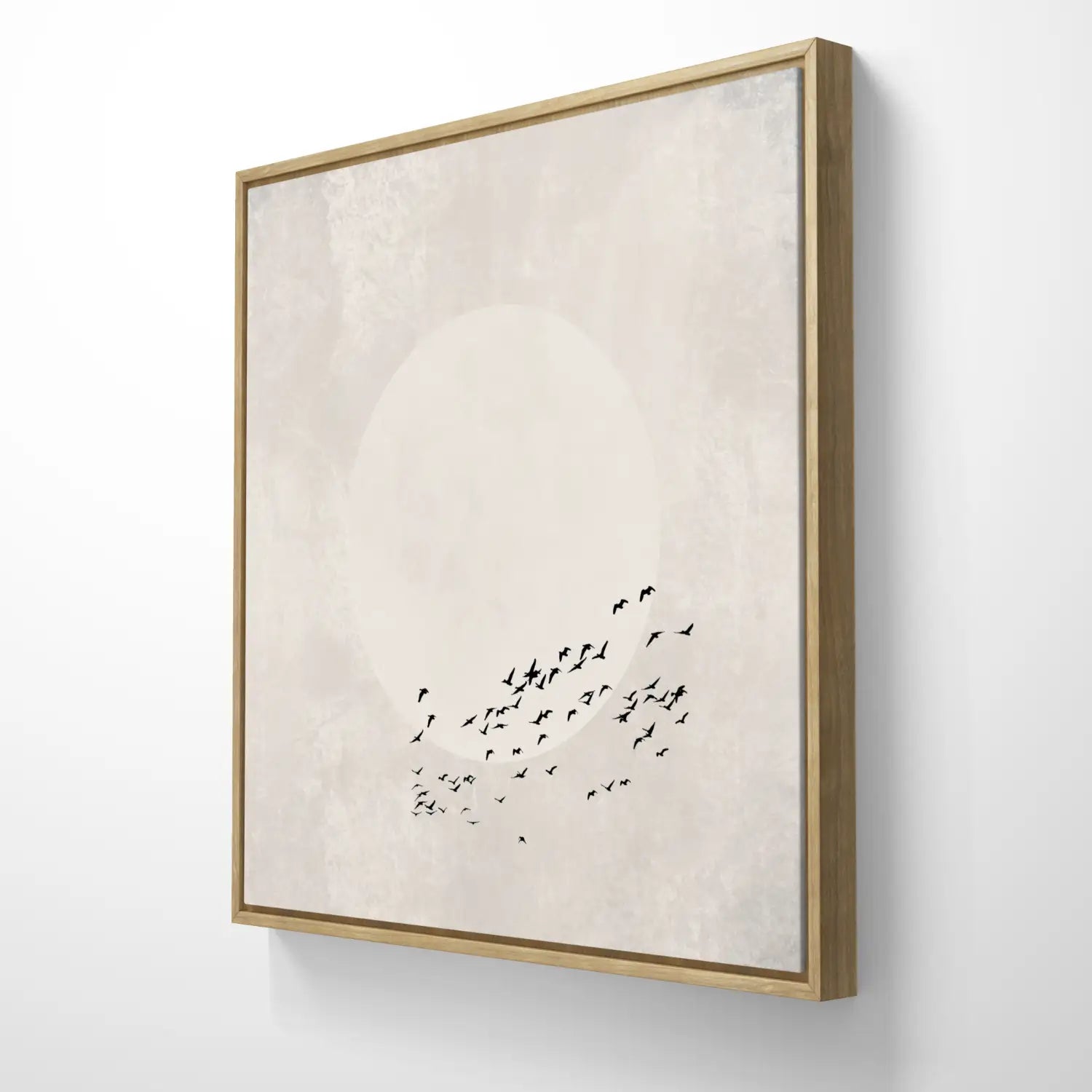 Beyond the light - Neutral Japandi Canvas Fine Art Print