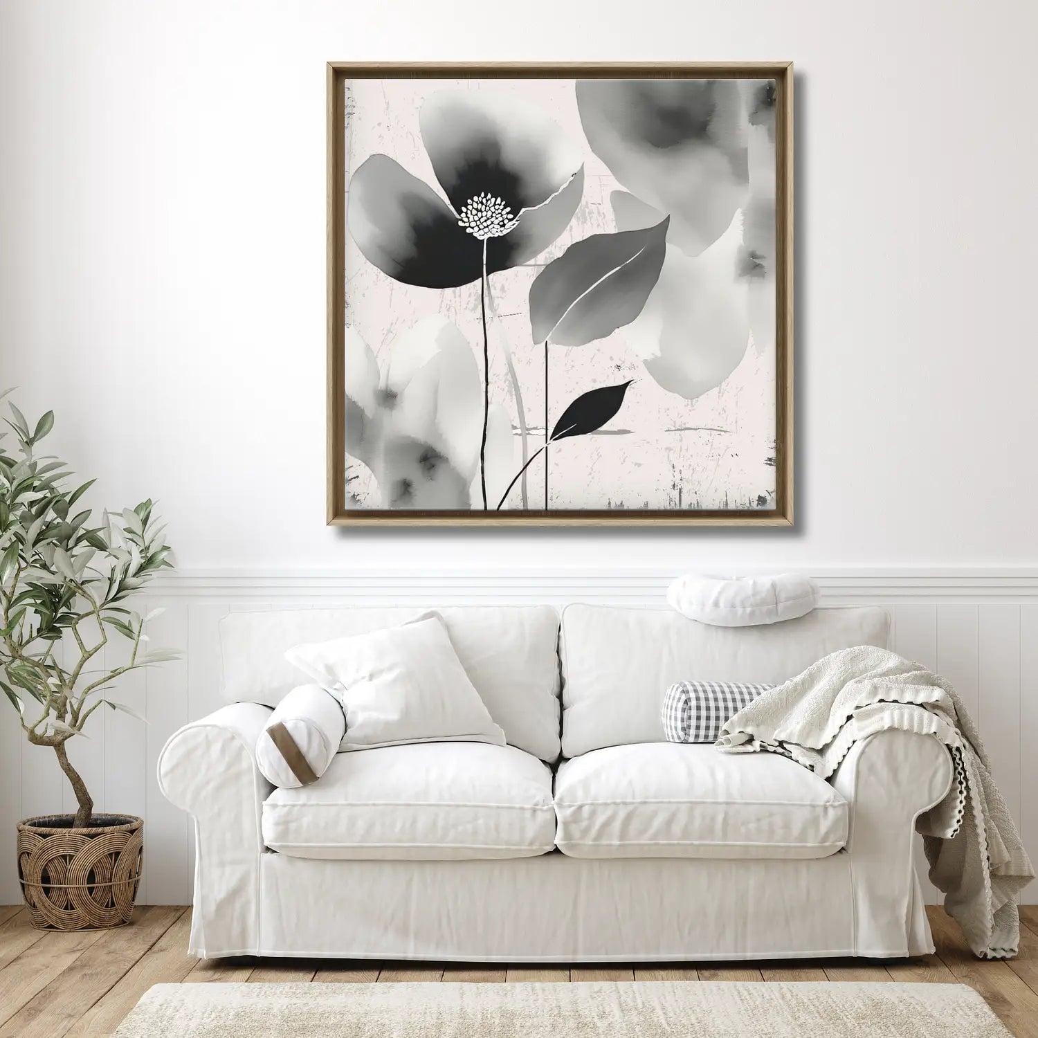 Hope - Abstract floral wall art