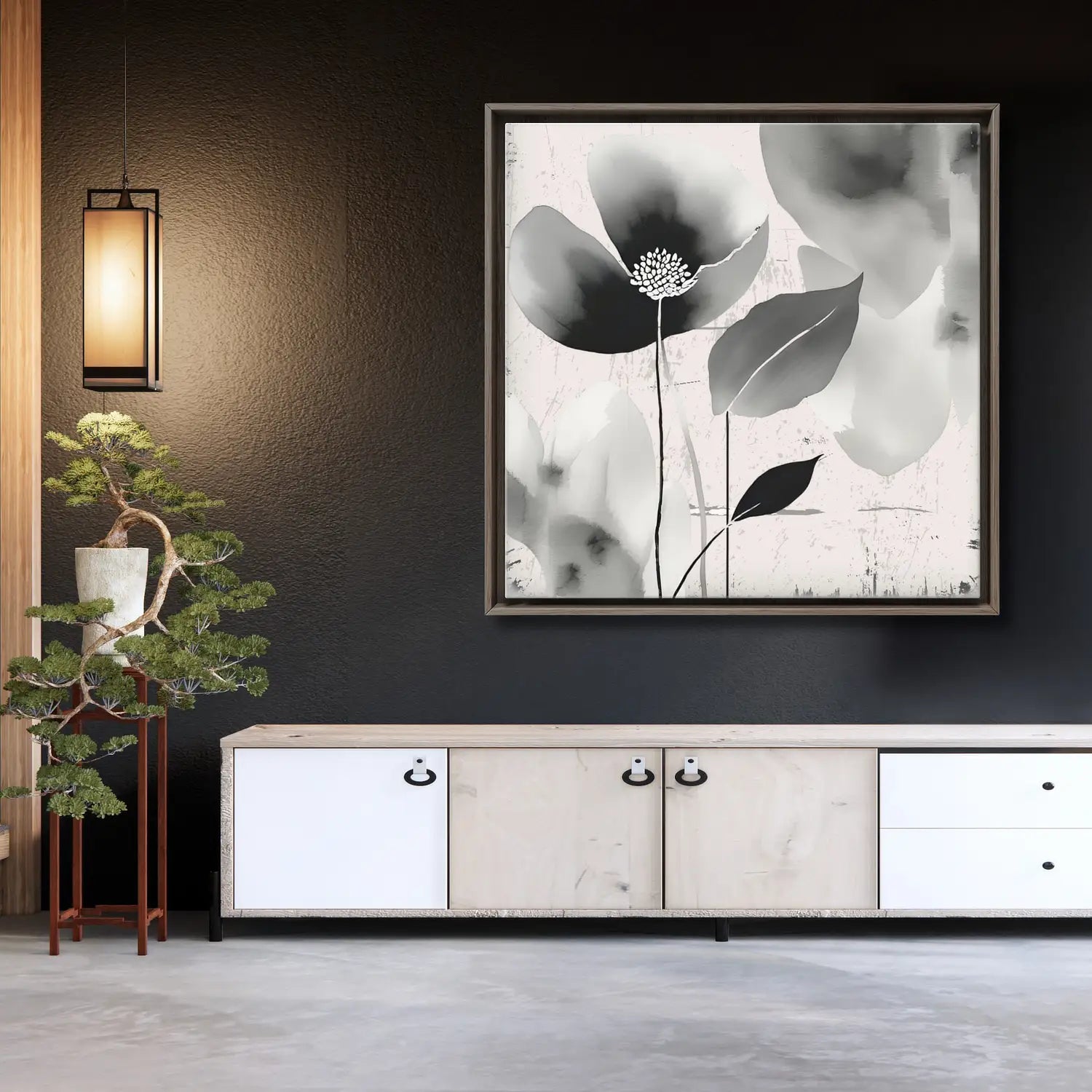Hope - Abstract floral wall art