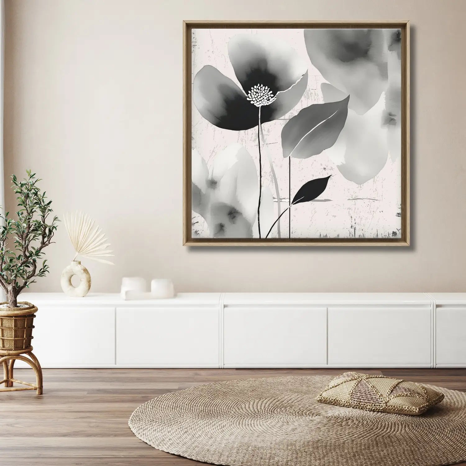 Hope - Abstract floral wall art