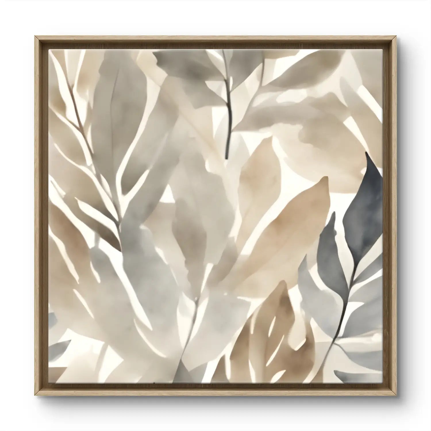 Launge - Impresión floral enmarcada en lienzo