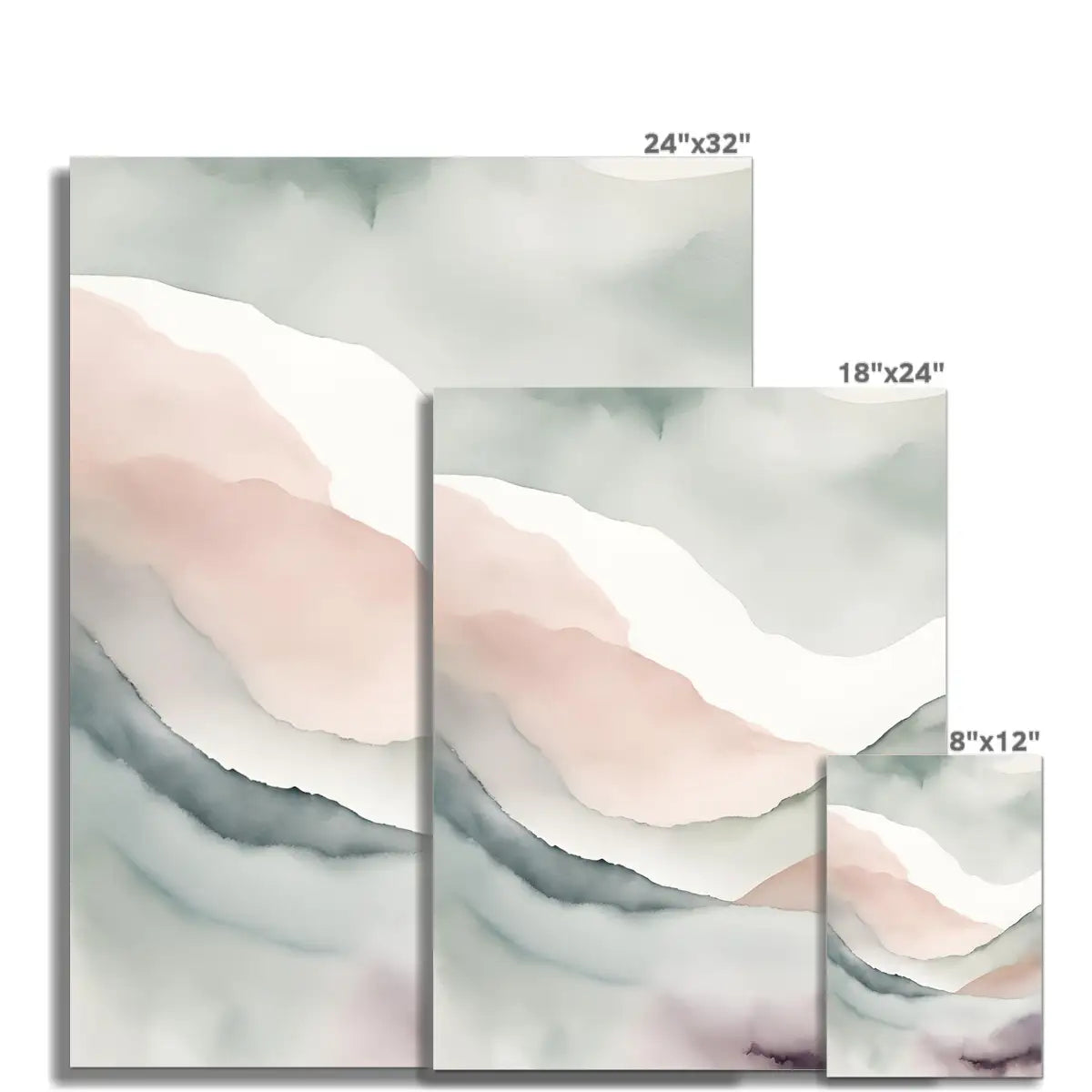 Palette of Peace: Bespoke Fine Art Print for Elegant Bedroom