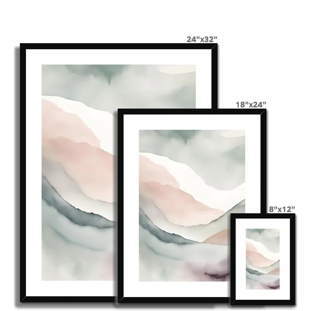 Palette of Peace: Bespoke Fine Art Print for Elegant Bedroom