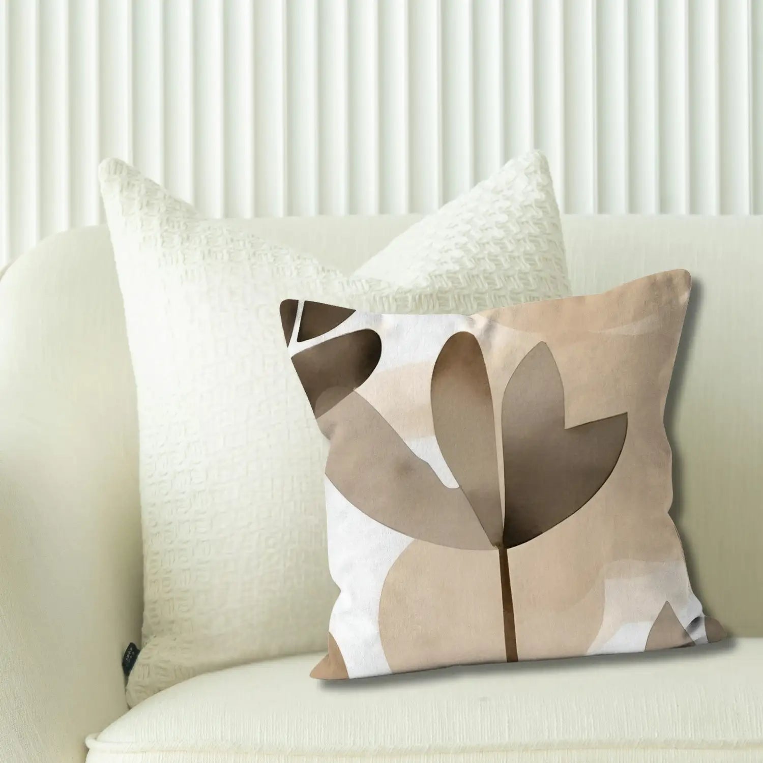 Purity - Abstract Floral Sofa Cushion
