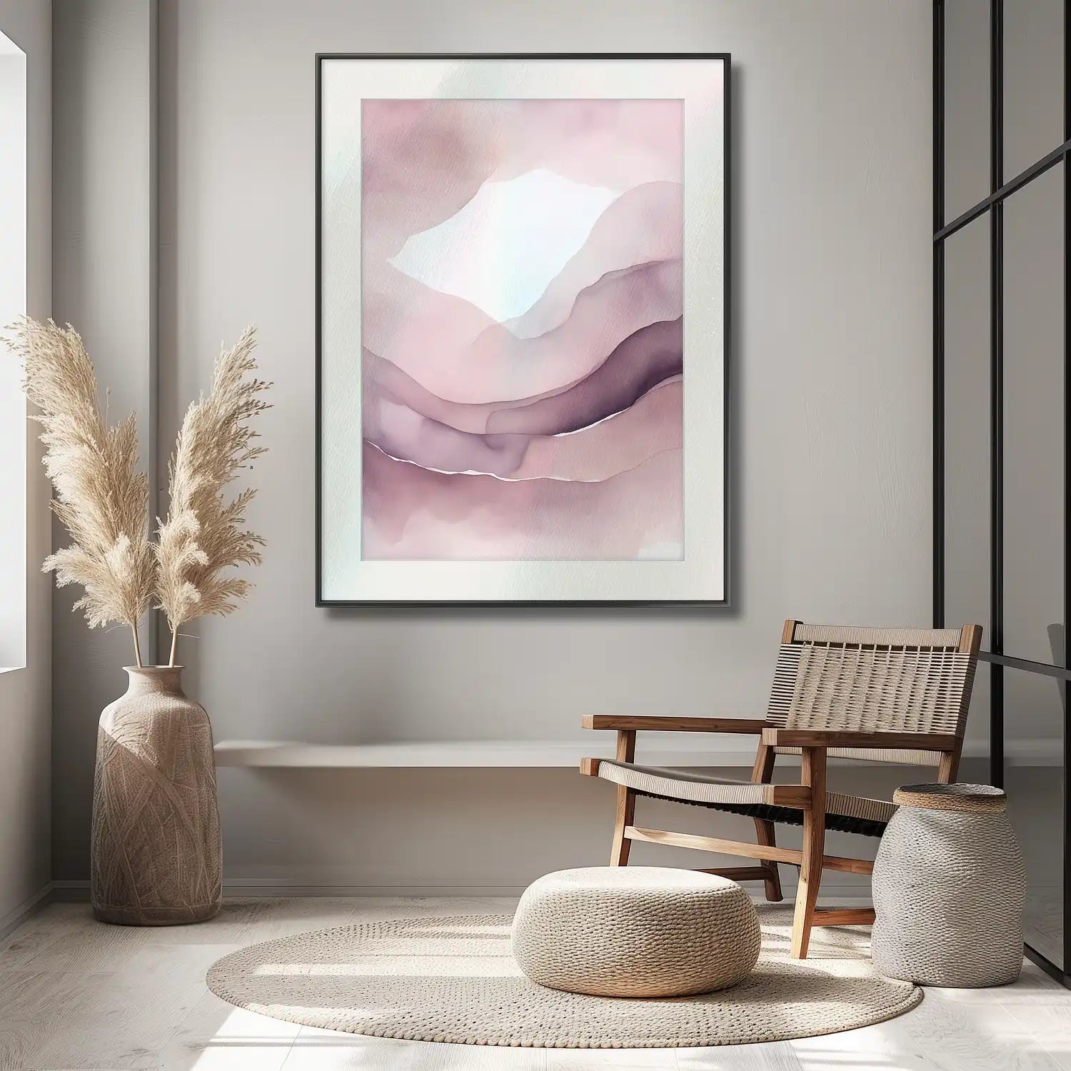 Romantisches Flüstern – Kunstdruck in Blush und Lila