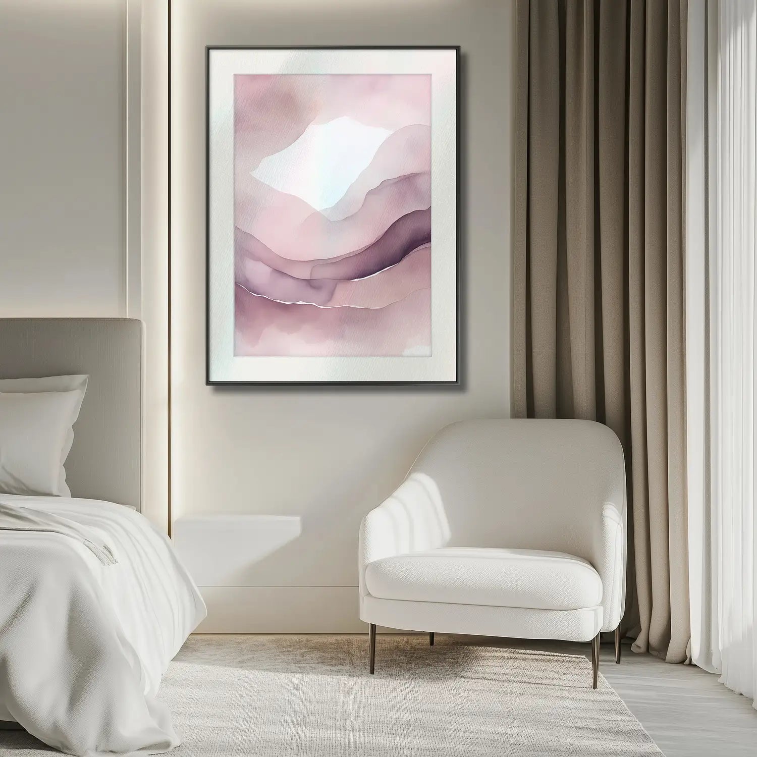 Romantisches Flüstern – Kunstdruck in Blush und Lila