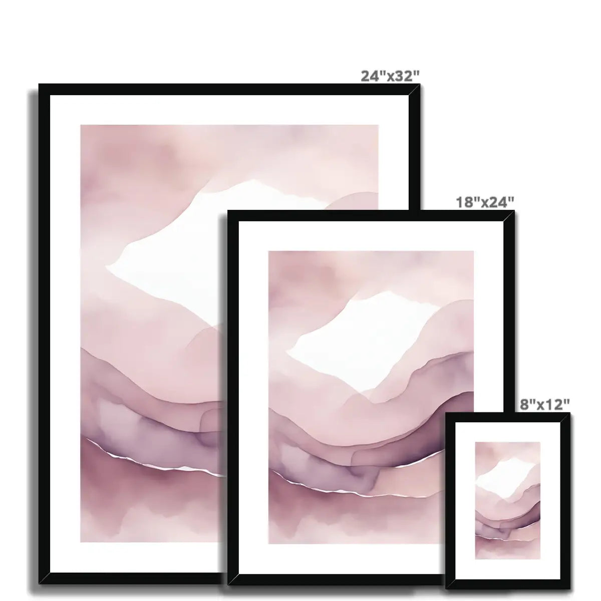 Romantisches Flüstern – Kunstdruck in Blush und Lila