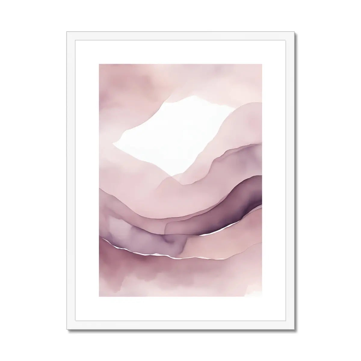 Romantisches Flüstern – Kunstdruck in Blush und Lila