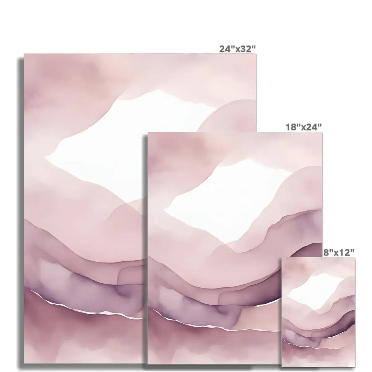Romantisches Flüstern – Kunstdruck in Blush und Lila