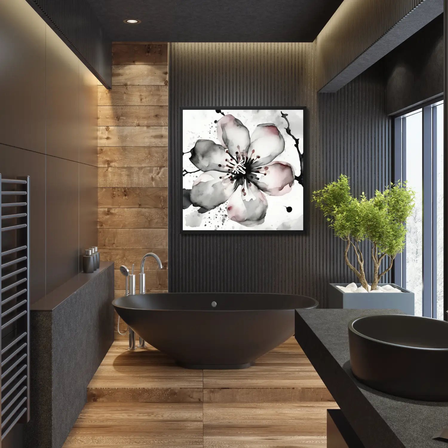 Sakura Bloom – zeitlose minimalistische Wandkunst 