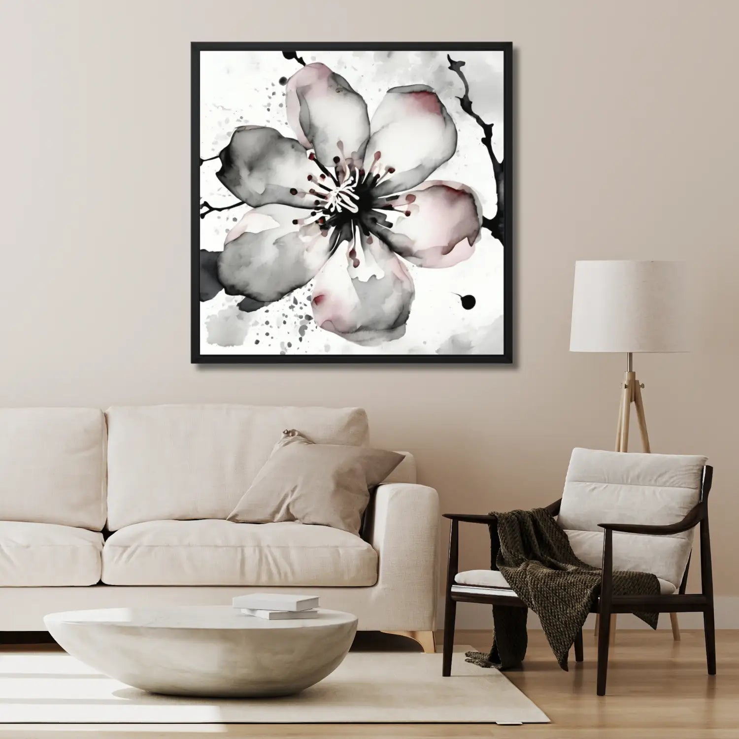 Sakura Bloom – zeitlose minimalistische Wandkunst 