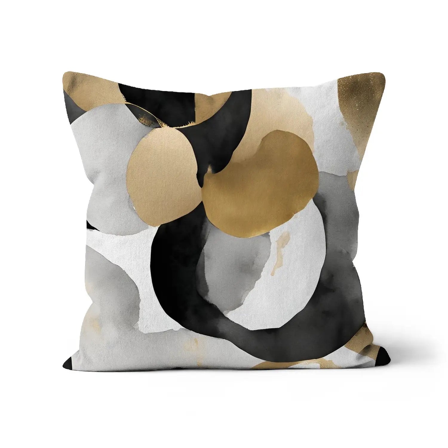Soft Luxe Nordic style decorative cushion in black and gold