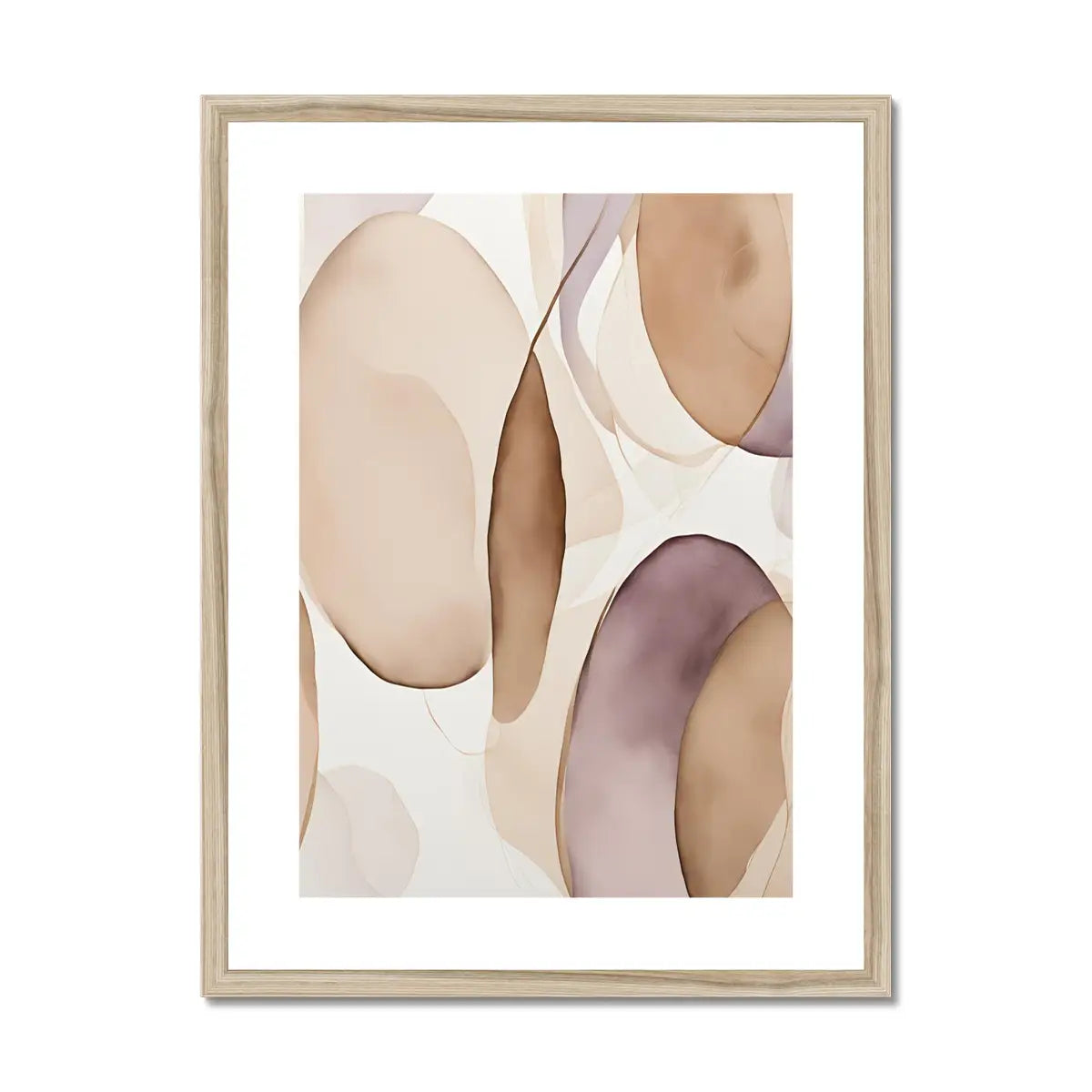 Elegancia discreta: obra de arte en beige y malva