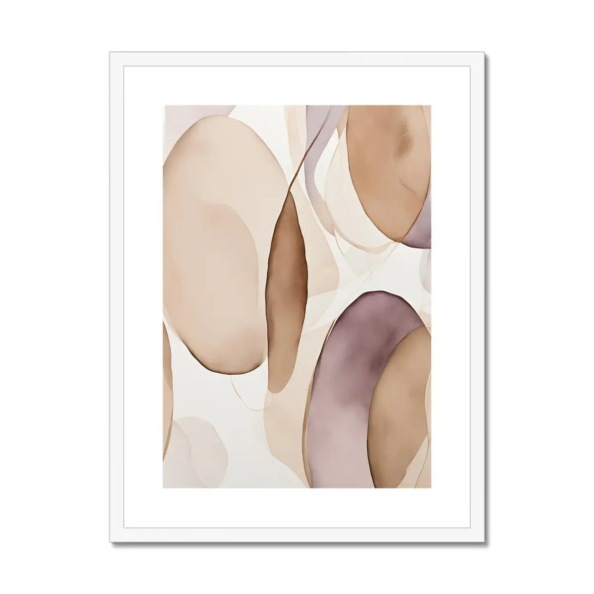Elegancia discreta: obra de arte en beige y malva