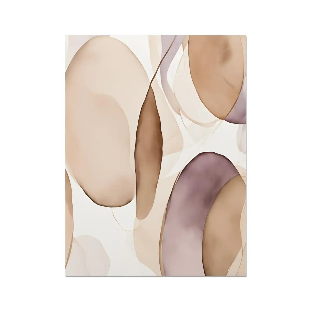 Elegancia discreta: obra de arte en beige y malva