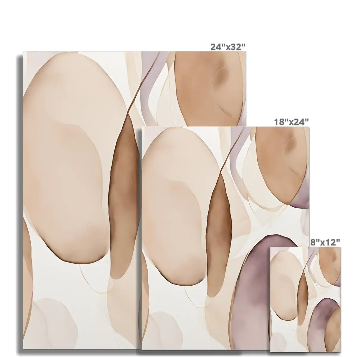 Elegancia discreta: obra de arte en beige y malva