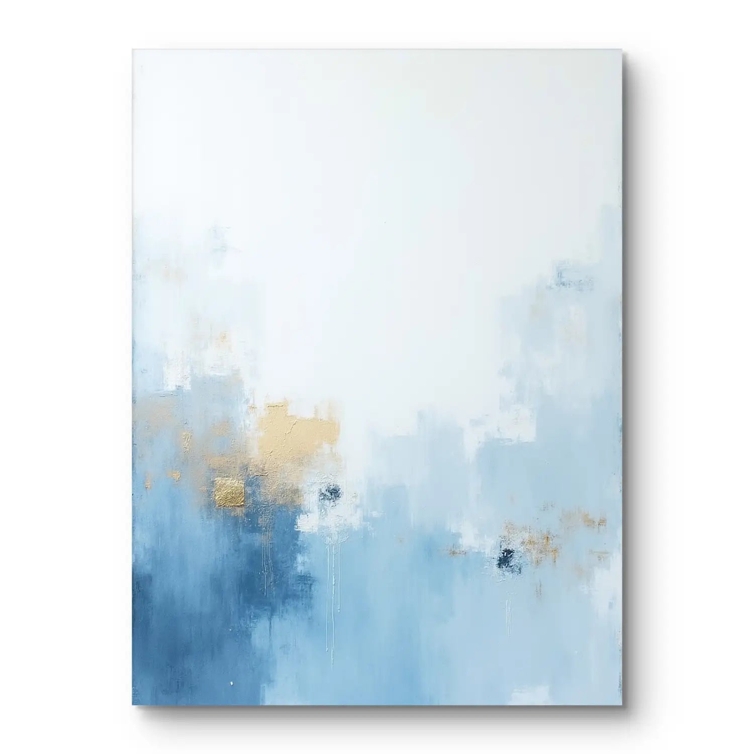 Celestial Dream - Minimalist wall art gold & blue digital art